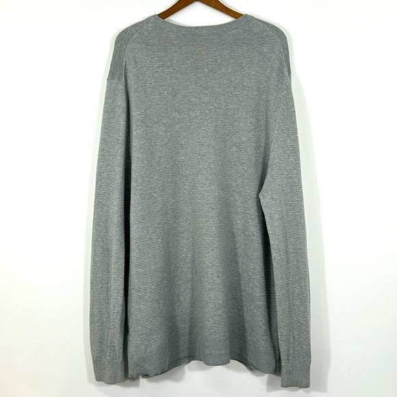 Bench Ribbed Knit Long Sleeve Shirt Men's XL Gray Cotton Comfortable Walk Hike - Picture 2 of 6